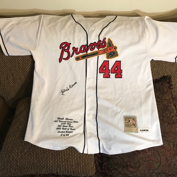 hank aaron cooperstown collection jersey